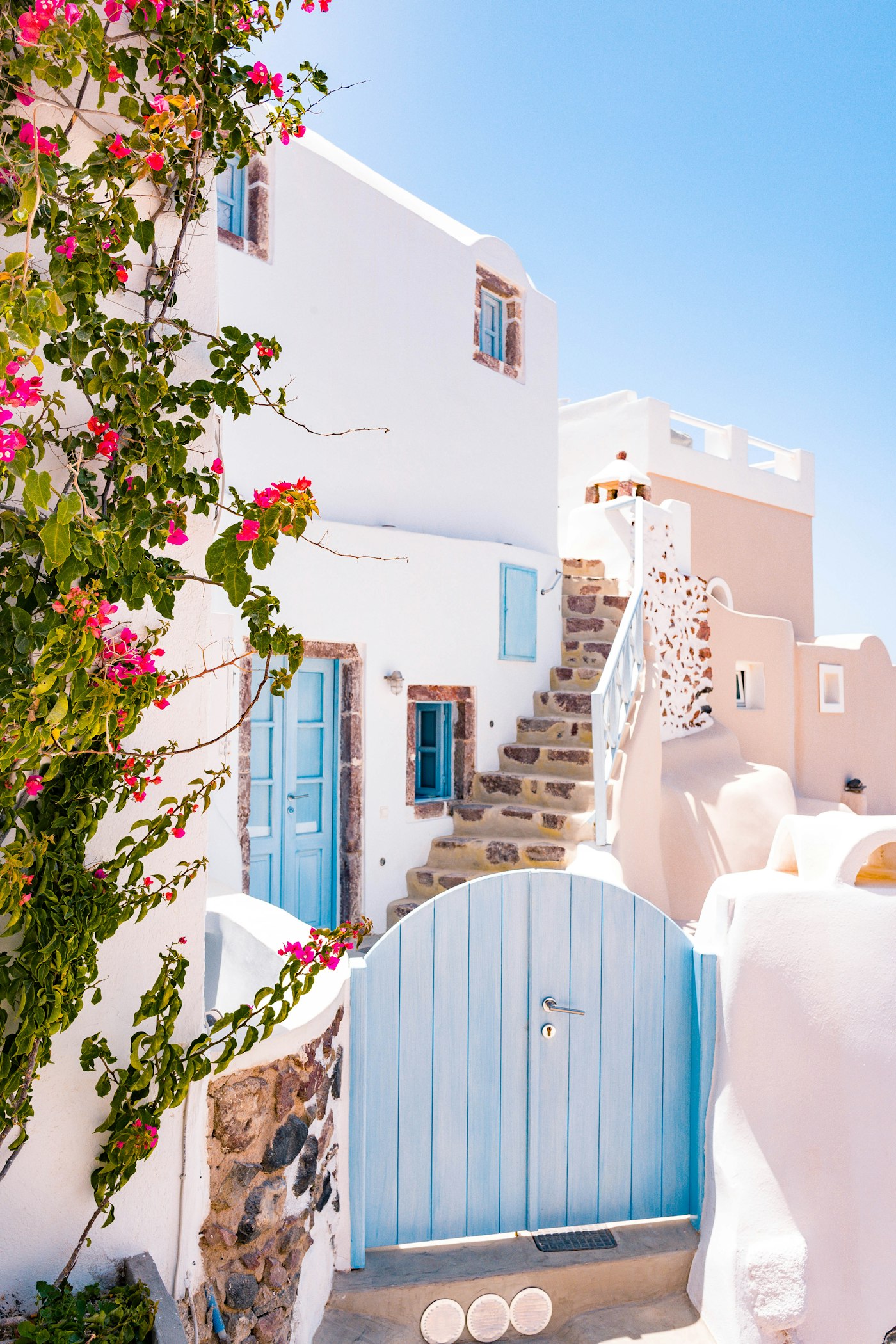 White buildings along the blue Mediterranean coast